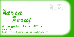 maria peruf business card